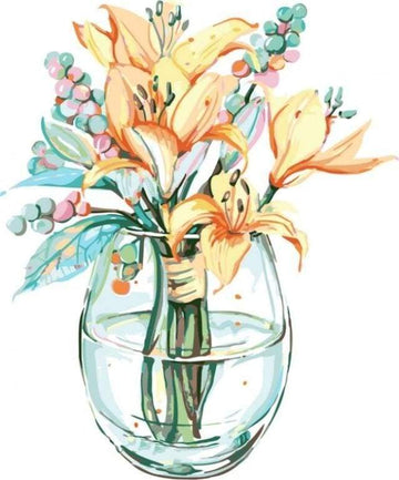 Paint by Numbers Kit - Lilies in Bottle
