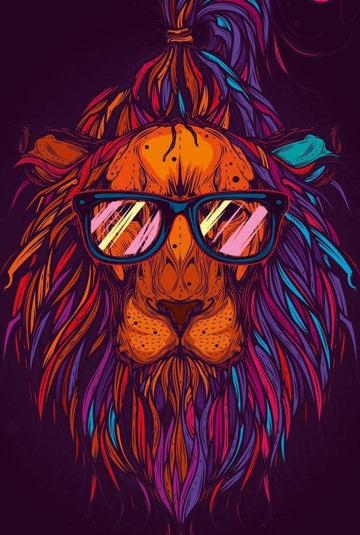 Paint by Numbers Kit - Lion with Sunglasses