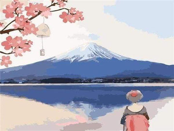 Paint by Numbers Kit - Looking at Mount Fuji