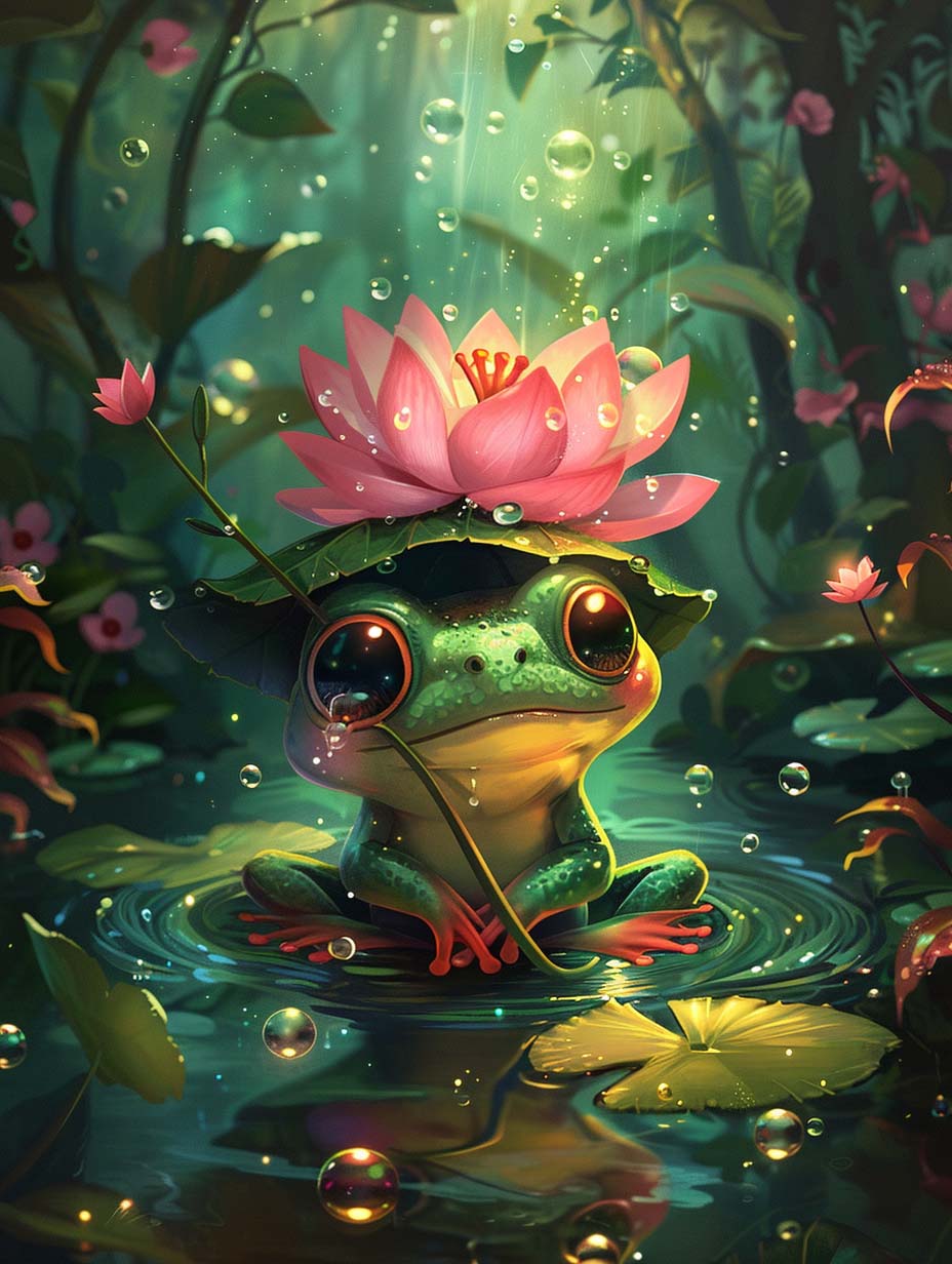 Paint by Numbers Kit - Lotus Crown in the Rain