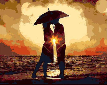 Paint by Numbers Kit - Lovely Kiss In Beach