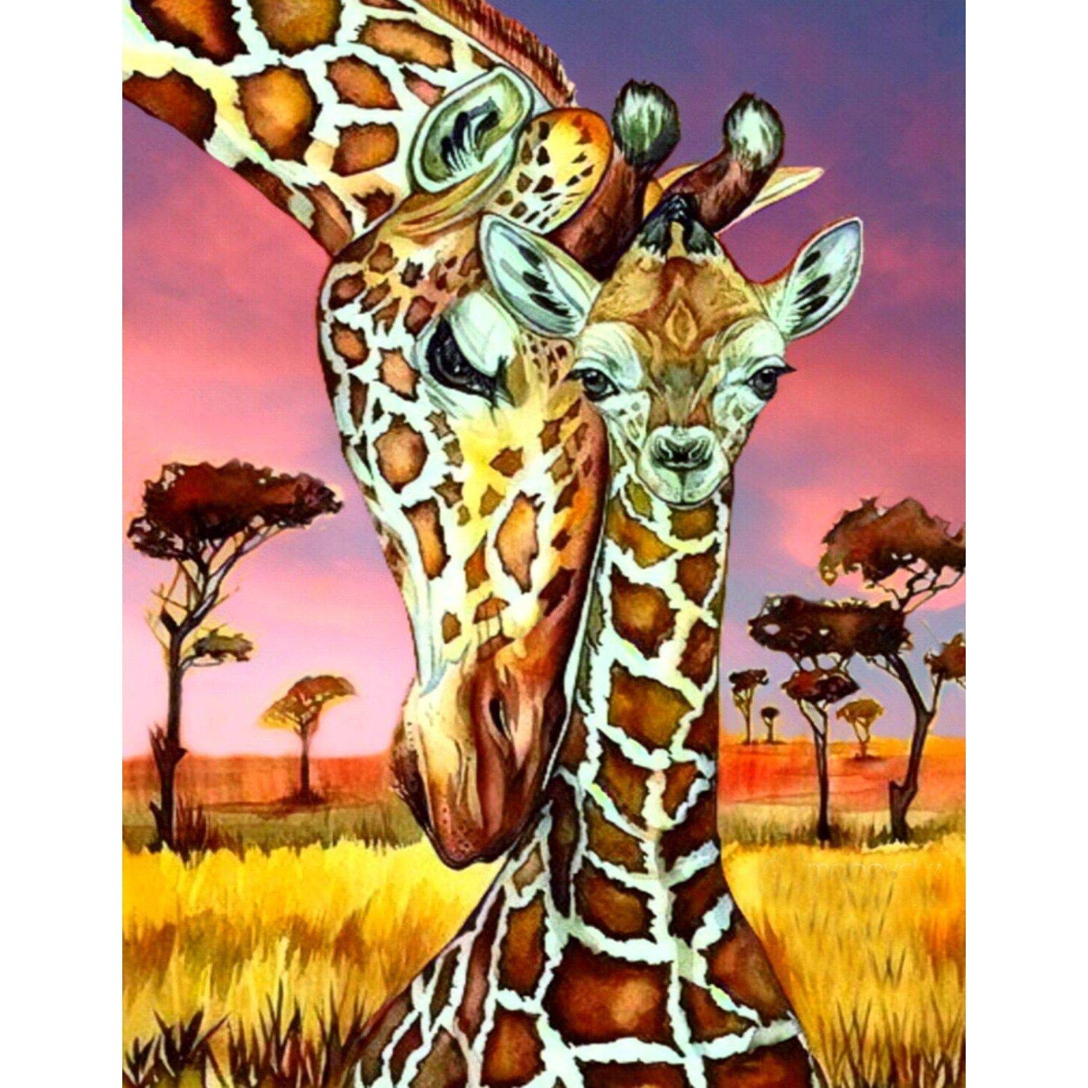 Diamond Paintings - Loving Giraffe