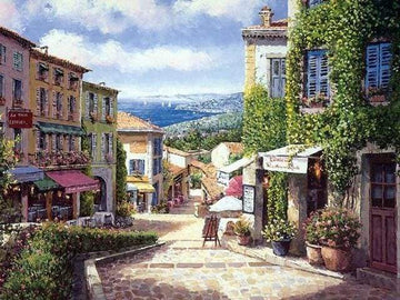 Paint by Numbers Kit - Mediterranean Village Street
