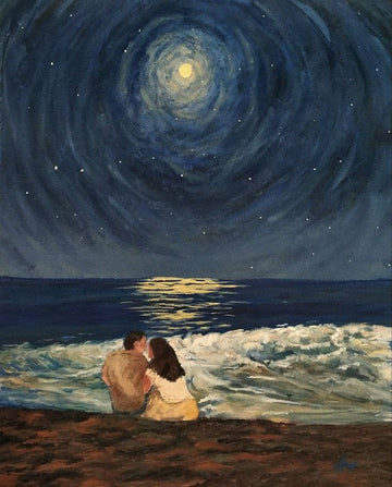 Paint by Numbers Kit - Moonlight Kiss