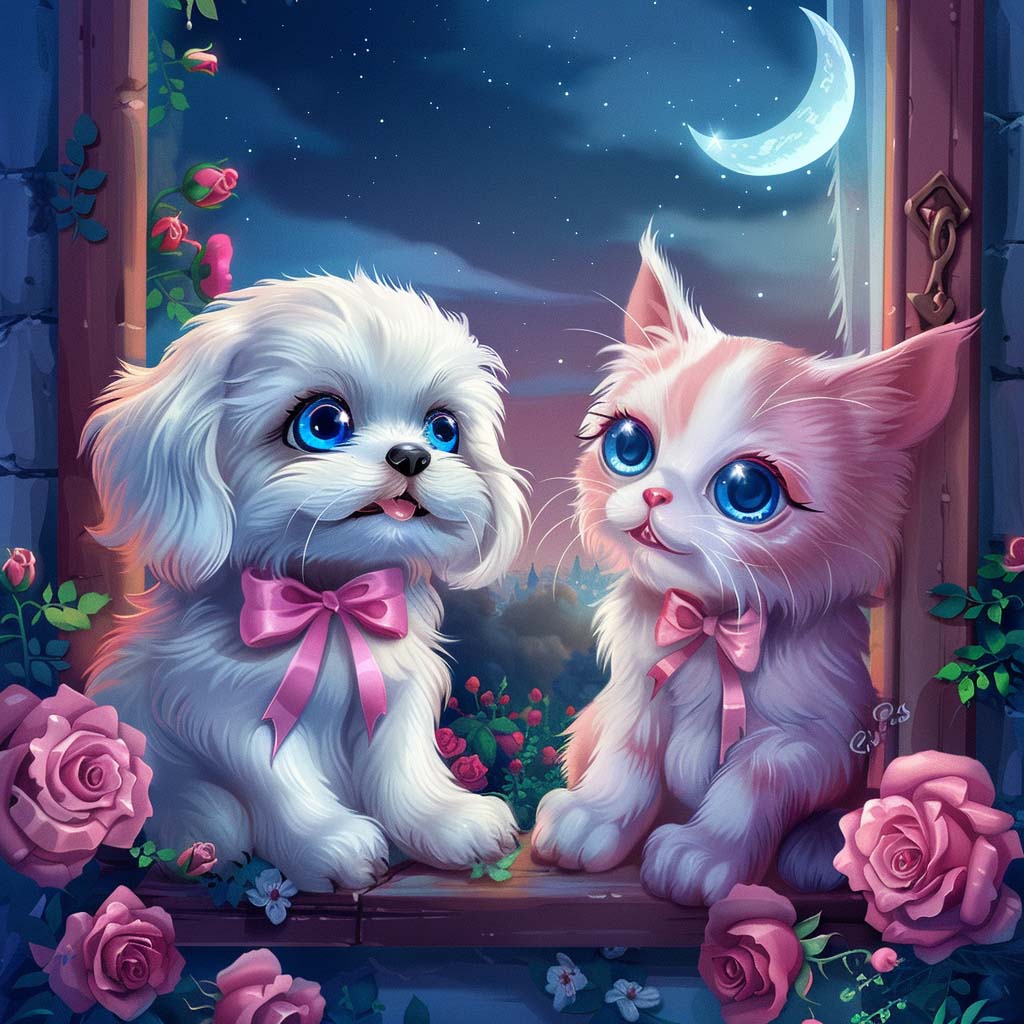 Paint by Numbers Kit - Moonlit Companions