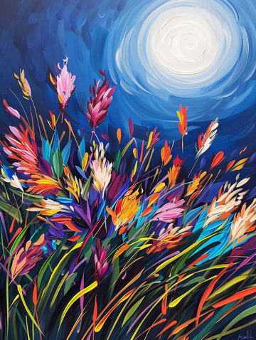 Paint by Numbers Kit - Moonlit Wildflower Meadow