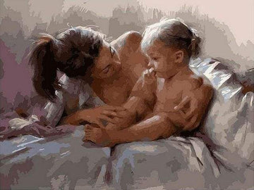 Paint by Numbers Kit - Mother and Child Happiness