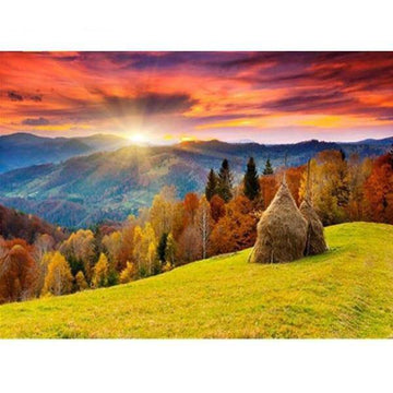 Paint by Numbers Kit - Mountain Landscape Image