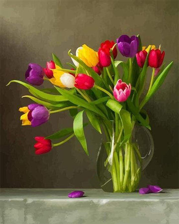 Paint by Numbers Kit - Multicolored Flowers