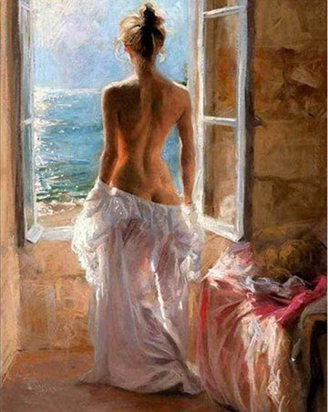 Paint by Numbers Kit - Naked woman and Sun