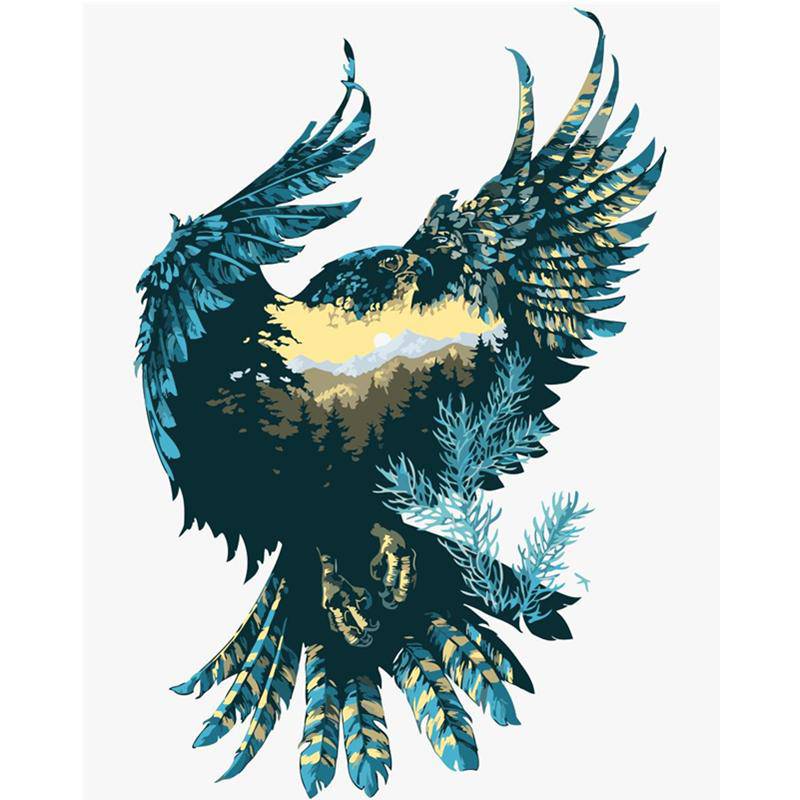 Paint by Numbers Kit - Nature Represented In An Eagle