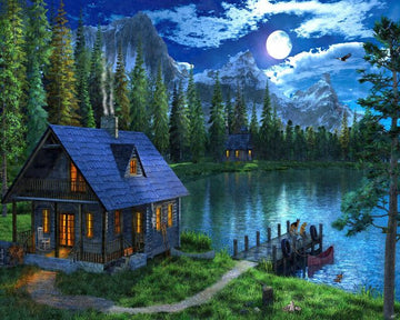 Paint by Numbers Kit - Nocturnal lake
