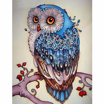 Diamond Paintings - Owl On Mosaic Tree