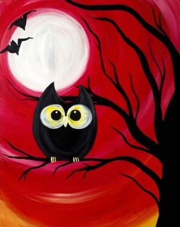 Paint by Numbers Kit - Owl drawing