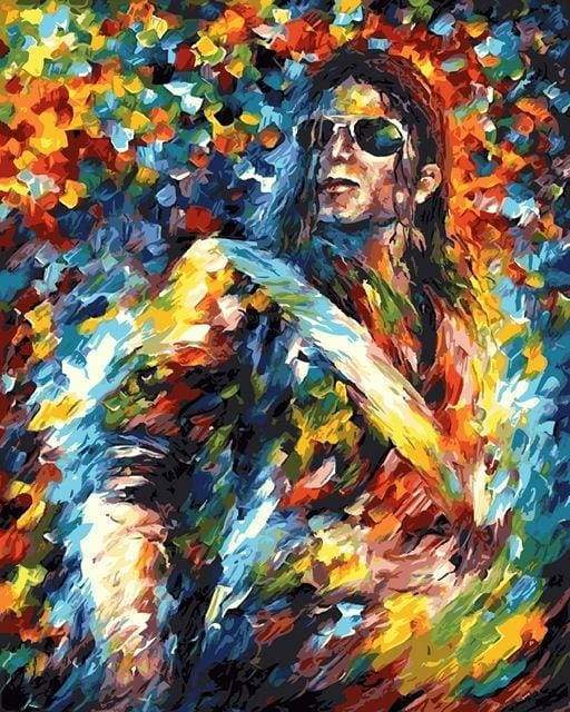 Paint by Numbers Kit - Painted Michael Jackson