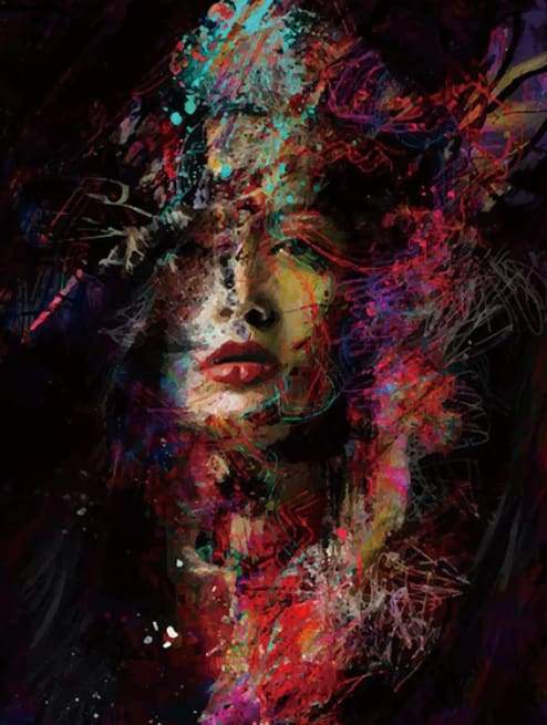 Paint by Numbers Kit - Painted woman