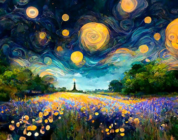 Paint by Numbers Kit - Painting Inspired by Van Gogh and Monet
