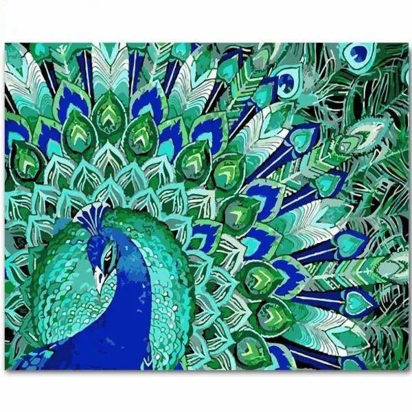Paint by Numbers Kit - Painting Of A Peacock