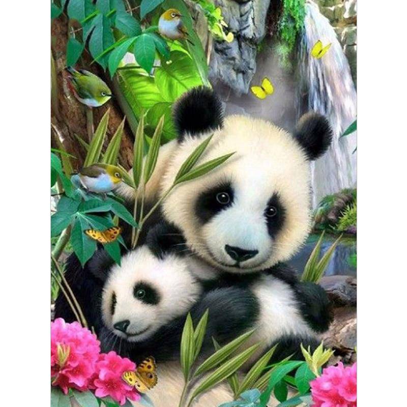 Diamond Paintings - Panda Family