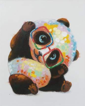 Paint by Numbers Kit - Panda With Glasses
