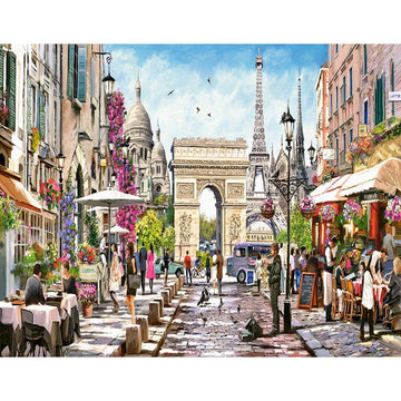 Diamond Paintings - Paris City Eiffel Tower Street
