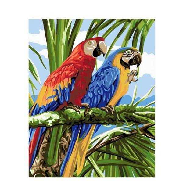 Paint by Numbers Kit - Parrots