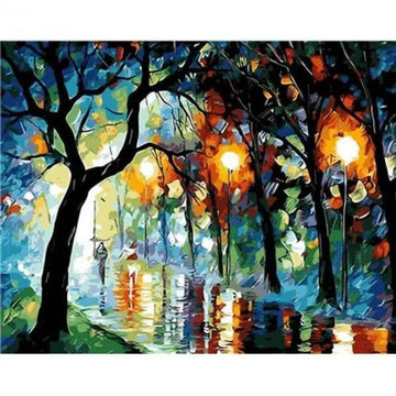 Paint by Numbers Kit - Path In The Night Style Cartoon
