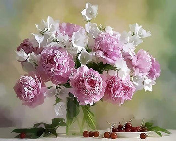Paint by Numbers Kit - Peonies and Cherries