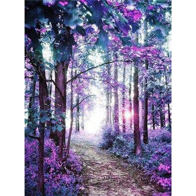 Diamond Paintings - Pink Flower Forest