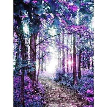 Diamond Paintings - Pink Flower Forest