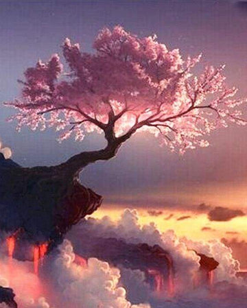 Paint by Numbers Kit - Pink Tree