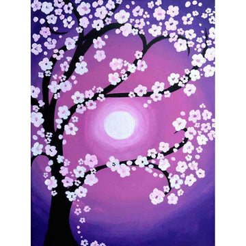 Diamond Paintings - Pink Tree And Moon
