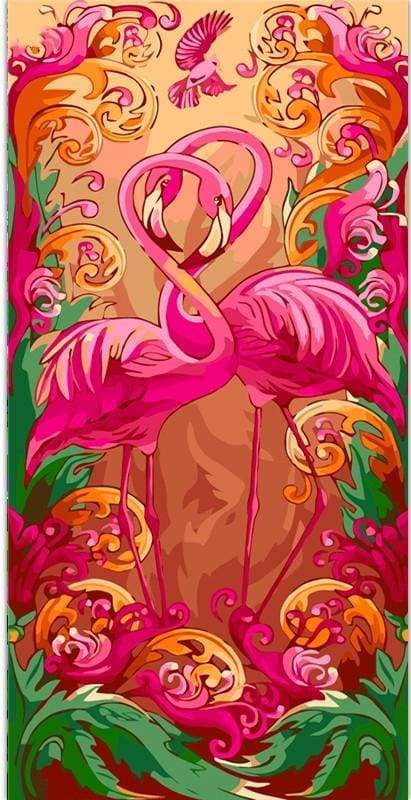 Paint by Numbers Kit - Pink flamingos