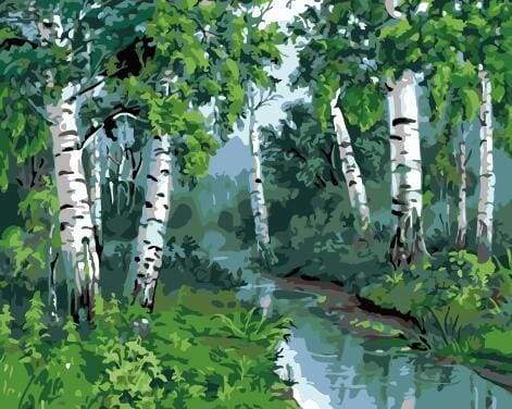 Paint by Numbers Kit - Poplars