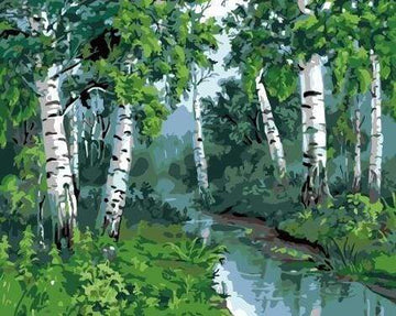 Paint by Numbers Kit - Poplars