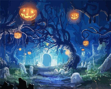 Paint by Numbers Kit - Pumpkin Tree
