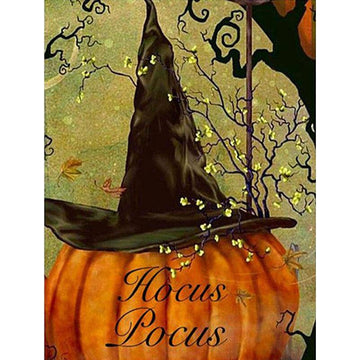 Diamond Paintings - Pumpkin With Witch Cap