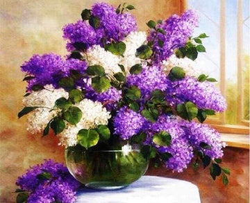 Paint by Numbers Kit - Purple Vase with Flowers
