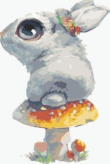 Paint by Numbers Kit - Rabbit and Mushroom