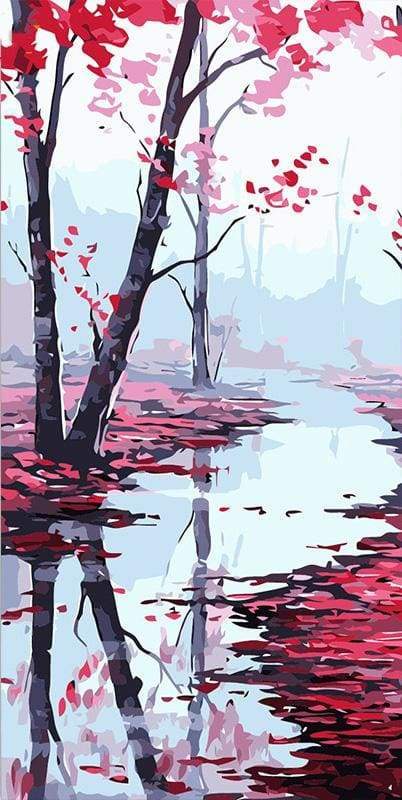 Paint by Numbers Kit - Red Maple Leaves