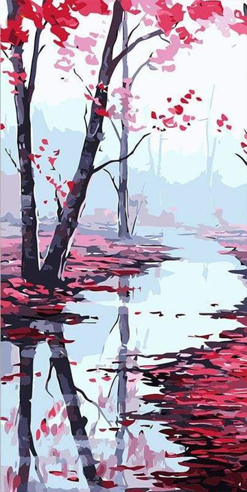 Paint by Numbers Kit - Red Maple Leaves