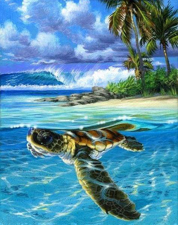 Paint by Numbers Kit - Relaxing Turtle