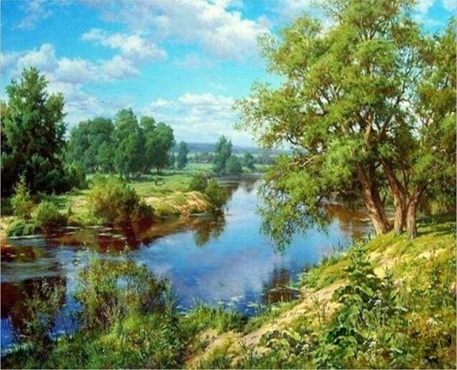 Paint by Numbers Kit - River Landscape