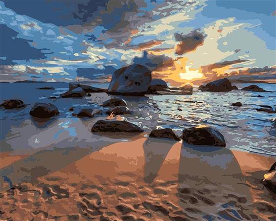 Paint by Numbers Kit - Rocks and Sea