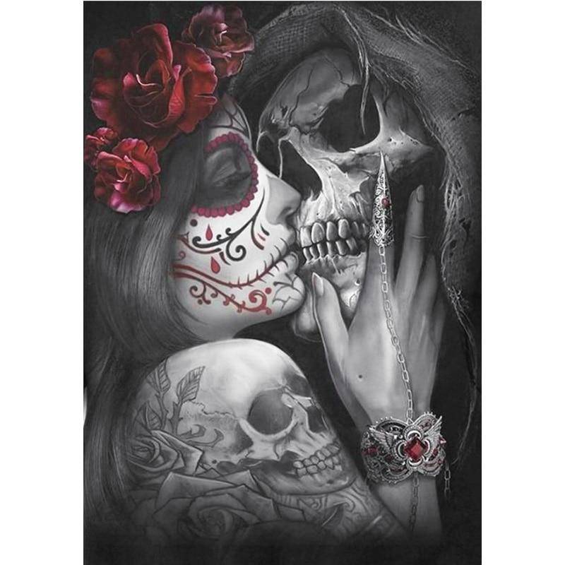 Diamond Paintings - Romantic Skull