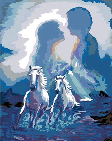 Paint by Numbers Kit - Romanticism and Horses