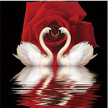 Diamond Paintings - Rose And Swan