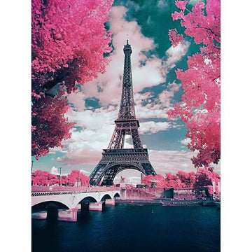 Diamond Paintings - Rosey View Of Eiffel Tower