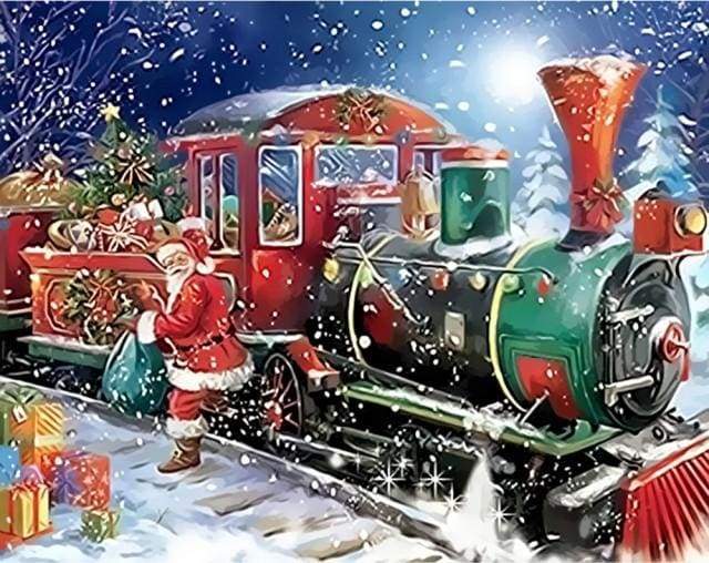 Paint by Numbers Kit - Santa Claus Train