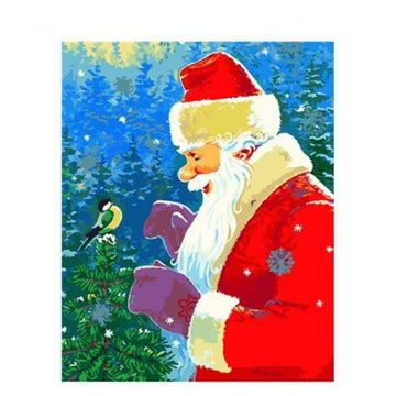 Paint by Numbers Kit - Santa Claus With A Bird